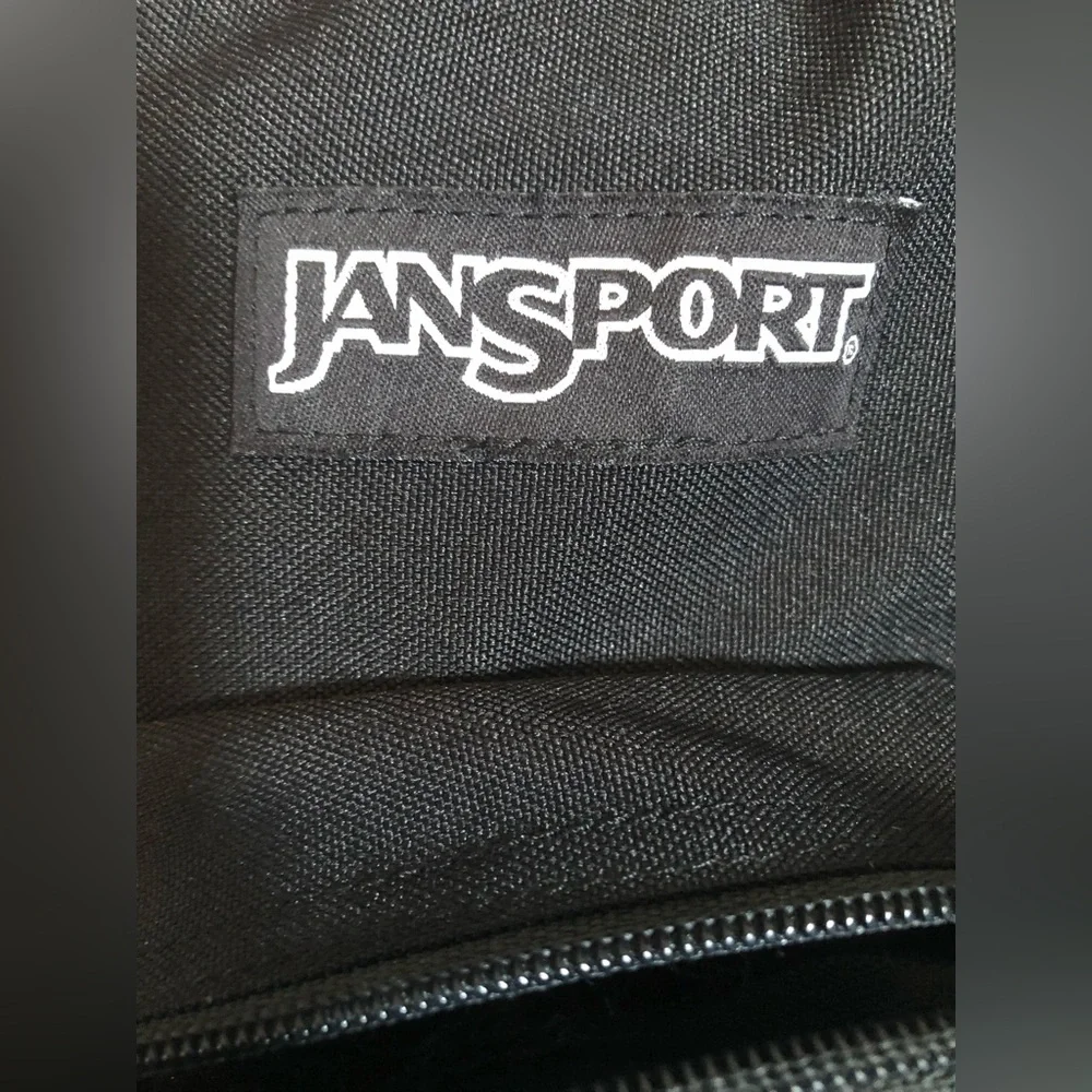Jansport Superbreak Half Pint Mini Backpack Black with Dual Front Zip Pockets
